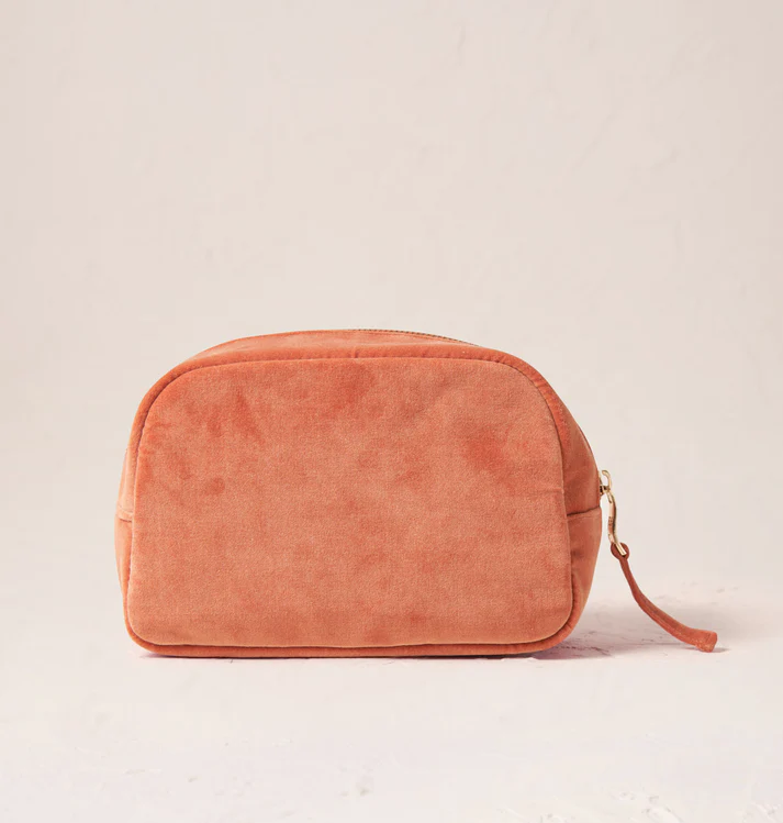 Sun Goddess Rust Velvet Make Up Bag - Image 5